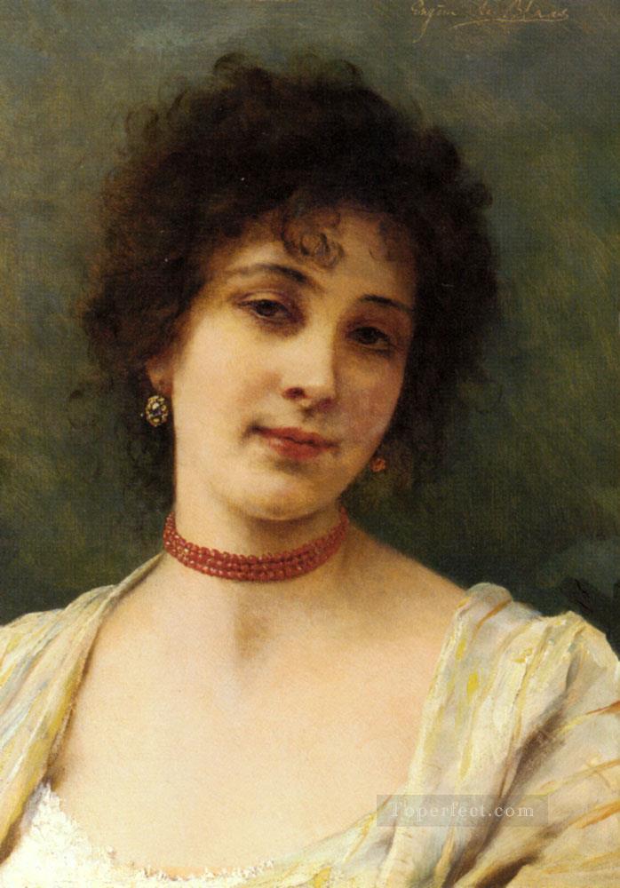 An Elegant Lady lady Eugene de Blaas Oil Paintings